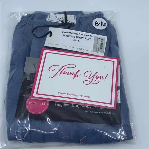 NWT Peasant Top by SAGE - Picture 8 of 8